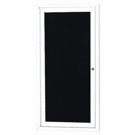 Aarco Enclosed Letter Board Directory w/ Powder Coated White Aluminum Frame, 24''Hx12''W, 1 Door ADC2412W
