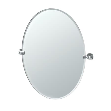 Gatco Jewel 32" Frameless Oval Mirror, Chrome 4149LG