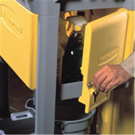 Eat-In Rubbermaid Commercial Products Locking Janitor Cart Cabinet, Yellow EA42002