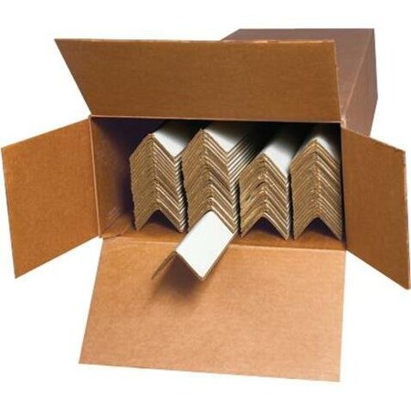 Box Packaging Medium Duty Edge Protectors 3W x 3D x 30L .16 Thick White 65/Pack EP3330160BX