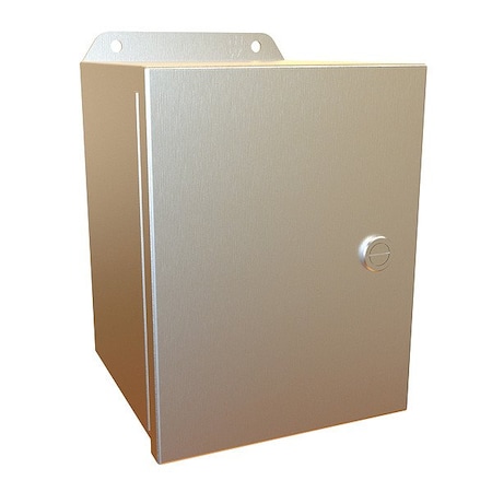 Hammond Latches Electrical Enclosure, 8 in H, 6 in D, 6 in W, 12, 13, 3R, 4, 4X, Stainless Steel EJ866SS