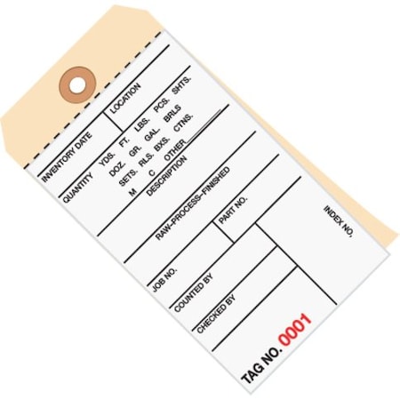 Box Packaging 2 Part Carbonless Inv. Tag 8000-8499 #8 6-1/4L x 3-1/8W 500/Pk G15171