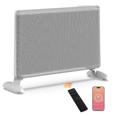 Edendirect 1500W Electric Tower Ceramic Space Heater, White, Tip-Over Protection, Child Lock CZRNCA2-43W