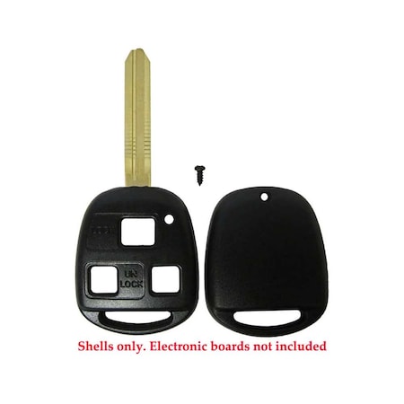 Aks Keys 1998 - 2014 Toyota Key Fob Shell 3B - TR47 - Black RS-TOYOTA-23