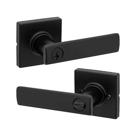 Kwikset Door Lever Lockset, 1 3/8-1 3/4" Thick 405BRNL-SQT-514-SMT-6AL-RCS