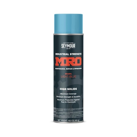 Seymour Midwest MRO Industrial High-Solids Spray Paint, Light Blue, 16 oz 6201425-1