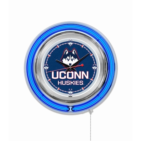 Holland Bar Stool Co University of Connecticut Double Neon 15" Clock Clk15ConnUn