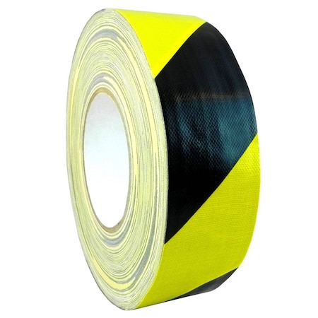 Wod Tape DTCHZ Contractor Grade Duct Tape Stripe Safety Black-Yellow 1 in. x 60 ft., 48PK WOD DTCHZ-01000-48-60-BY