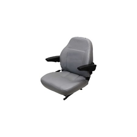 Uni Pro 441 Seat Top Assembly, With Armrests, Gray Vinyl 8384