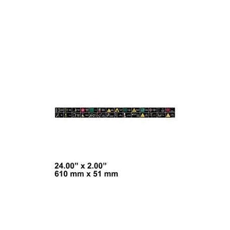 Jlg REPLACEMENT DECAL, LEGEND PLATFORM 1001108495