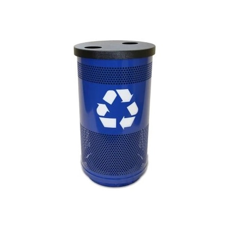 Witt Industries 55 gal Round Blue, Metal SC55P-02R-BS-FHH