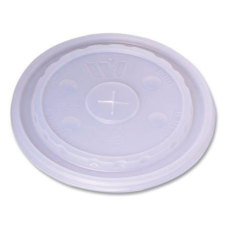 Wincup Plastic Lids for Foam Cups and Bowls, Slotted, Fits 32 oz to 64 oz Cold Cups, Translucent, 1000PK 221936