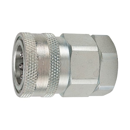 Parker Coupler, Steel Body, Sleeve Lock, 1/4"-18 Thread Size VHC4-4FSL
