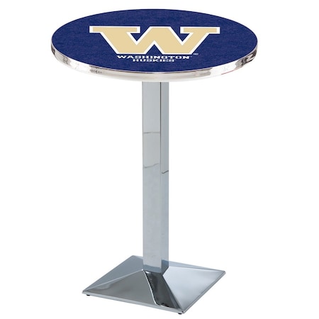 Holland Bar Stool Co 36" Chrome Washington Pub Table, 36" dia. Top L217C3636WashUn