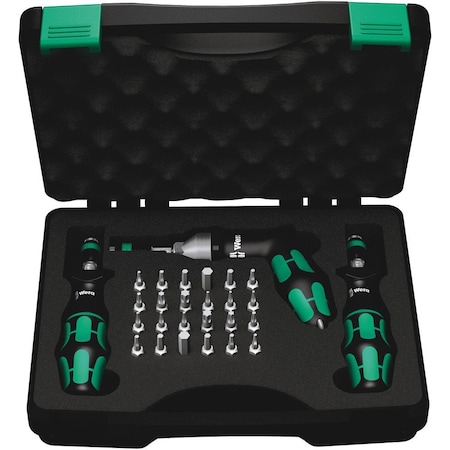 Wera 7440/41/42 Kraftform torque screwdriver set 0.3-6.0 Nm, 27 pieces 5074739001