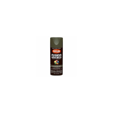 Krylon Fusion All-In-One Spray Paint + Primer, Matte Spanish Moss, 12-oz. K02796007