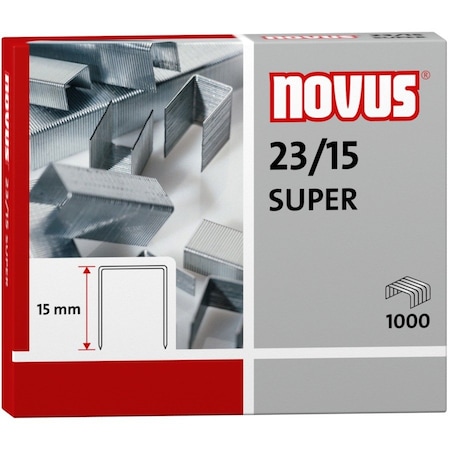 Novus Premium HD Staples, 23/15, 1k, 15mm, PK1000 042-0044