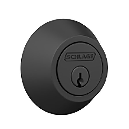 Dexter By Schlage J Series Deadbolt, 3 Grade, SC1 Key, Metal, Matte Black, 2-3/8, 2-3/4 in Backset, C Keyway JD60622