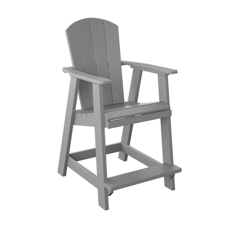 Polybird BALCONY CHAIR "COUNTER HEIGHT".       LIGHT GRAY POLYBIRD P4-C
