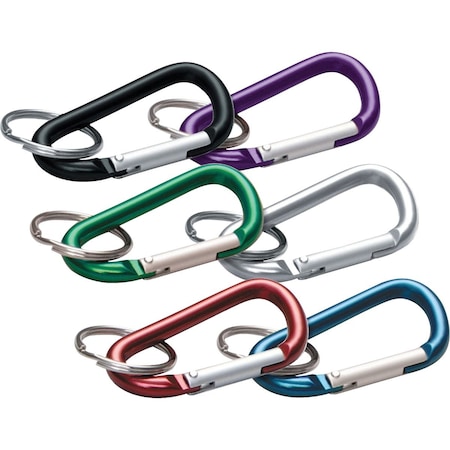 Lucky Line Assorted Colors 3-1/8'' Large C-Clip Key Ring 46101