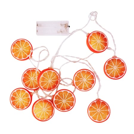 Elegani 10 LED Orange String Lights - Warm White Glow for Holiday and Everyday Dcor PH-600308