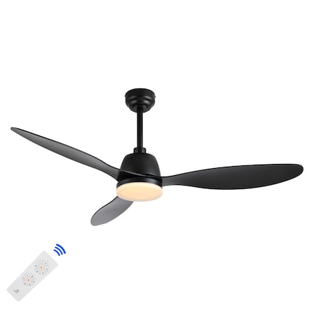 Jonathan Y Audie 52" 1-Light Classic Industrial Iron/Plastic Mobile-App/Remote-Controlled 6-Speed Propeller Int JYL9714A