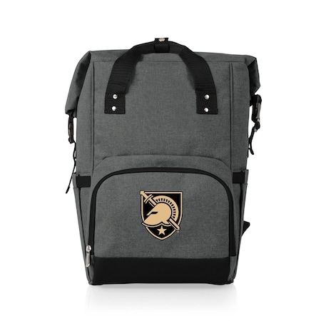 Picnic Time Family Of Brands NCAA Army Black Knights On The Go Roll-Top Backpack CoolerHeathered Gray 616-00-105-766-0
