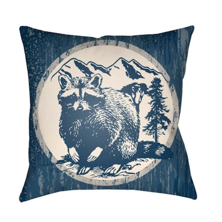 Artistic Weavers Lodge Cabin Raccoon Ridge Poly Filled Pillow - Navy & Beige - 26 x 26 in. LGCB2001-2626
