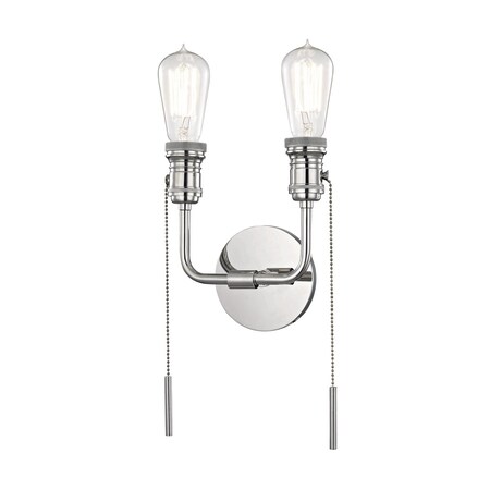 Mitzi Lexi 2 Light Wall Sconce 7.75 In. Polished Nickel H106102-PN