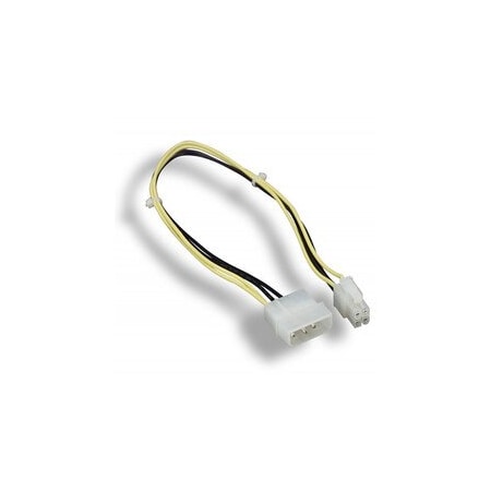 Cable Wholesale 5.25-inch Molex Female Power to P4 12V 4-pin CPU Power Adapter Cable, 15in 11W3-24615