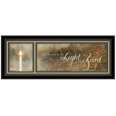 Homeroots Walk in the Light 1 Black Framed Print Wall Art 405559
