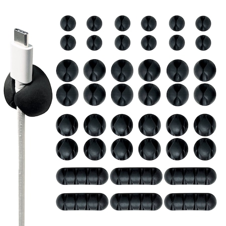 Wrap-It Cable Clips, Asssorted, 42PK A542-CLIPS-BL