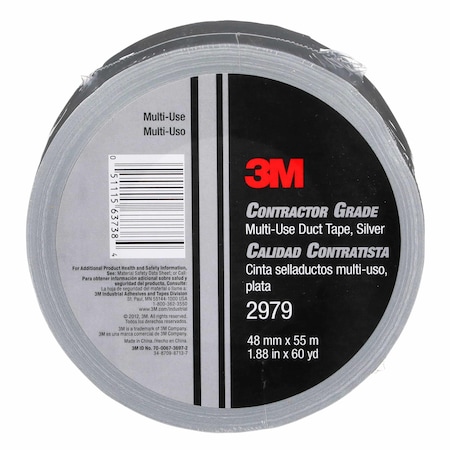 3M Duct Tape, 2 in W x 60 yd L, Gray, 2979 2979