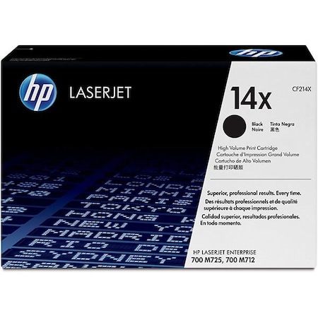 Hp 14X Black Original LaserJet Toner Cartridge, 17,500 Yield CF214X