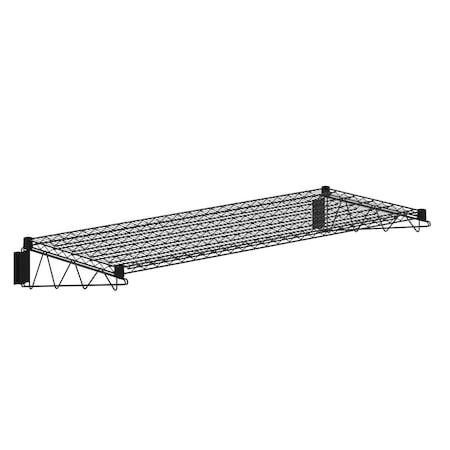 Amgood 24 in. x 60 in. Black Epoxy Wire Wall Mount Shelf AMG WRS-WALL BE-2460-Z