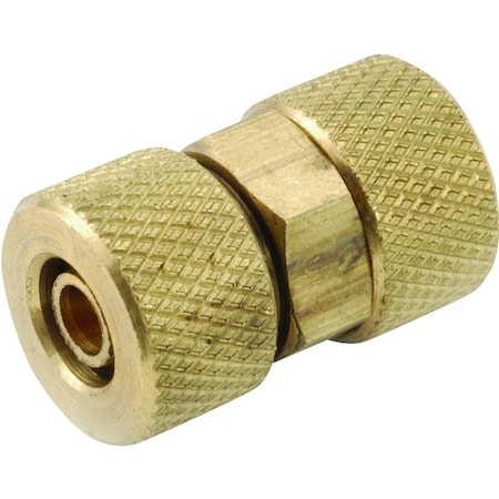 Anderson Metals Tube Union, 1/4 in, Compression, Brass 50862-04