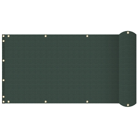 Wrightmaster 3 ft. x 15 ft. Green Balcony Privacy Fence Screen with UV Blockage for Balcony Porch Patio Deck Yard ZR-0315GE