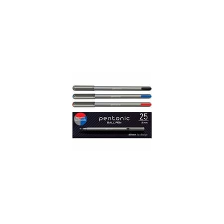 Pentonic Ballpoint Pen Set, 1 mm Pen Point, Multi Ink, Nickel Silver Tip, 48PK PEN12127