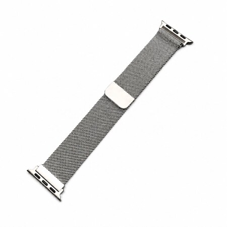 Elegani Magnetic Milanese Mesh Replacement Band Compatible with Apple Watch 49mm, Silver SBMMTC-SLV-49mm