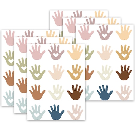 Teacher Created Resources Everyone is Welcome Helping Hands Mini Accents, 36-Piece Set, 6PK 7134