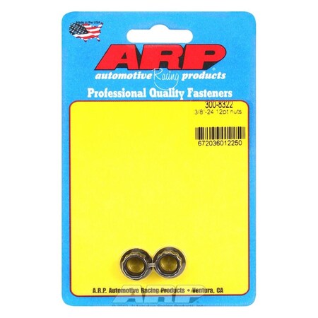 Arp 0.37 -24 in. 12 Point Nut Kit 300-8302