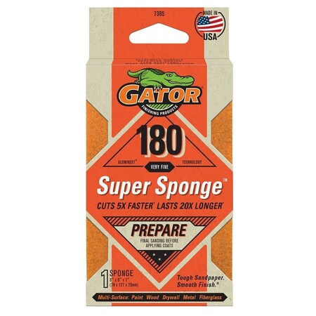 Gator SPONGE SANDING 180GRIT 3X5X1IN 7365