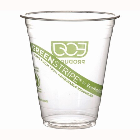 Eco-Products Bioplastic Cold Cup 12 oz., Clear/Green, Pk50 EPCC12GSPK