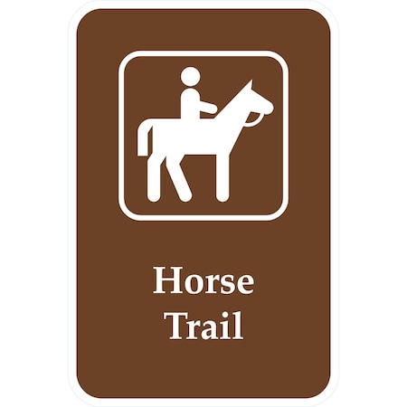 Lyle Horse Trail (W/Sym), 12x18, Engineer Grade, Brown G-3593-EG_12x18