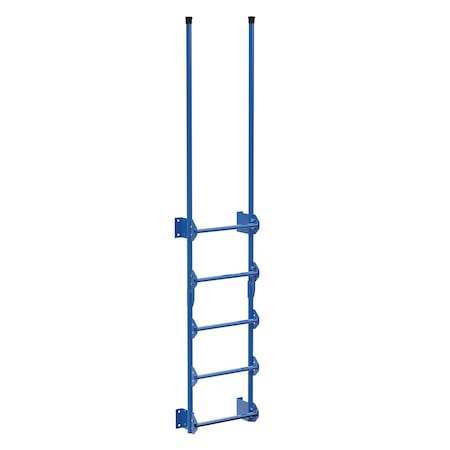 Vestil Steel Walk Through Dock Ladder 5 Step 300 Lb. Capacity Blue DKL-5-BL