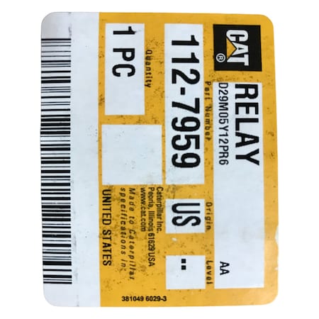 Caterpillar RELAY, CATERPILLAR OEM 1127959 1127959