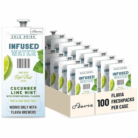 Flavia Cucumber Lime Mint Infused Water Freshpack, Cucumber Lime Mint, 0.08 Pouch, 100PK 48051