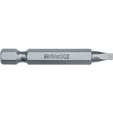 Irwin IRWIN 93231 Power Bit, No 2 Drive, Square Recess Drive, 1/4 in Shank, Hex Shank, S2 Steel 93231