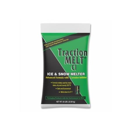 Scotwood Industries Traction Melt CI Ice and Snow Melter, 50 lb Bag, Magnesium Sodium Chloride, 50PK 863-TRACTION50BG