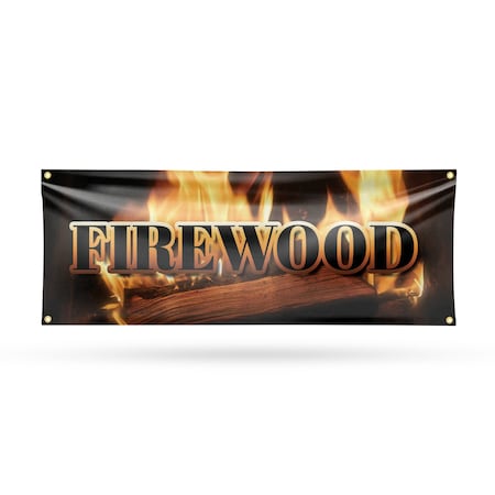 Signmission Firewood, 18 Inch x 48 Inch, Vinyl Banner B-30627